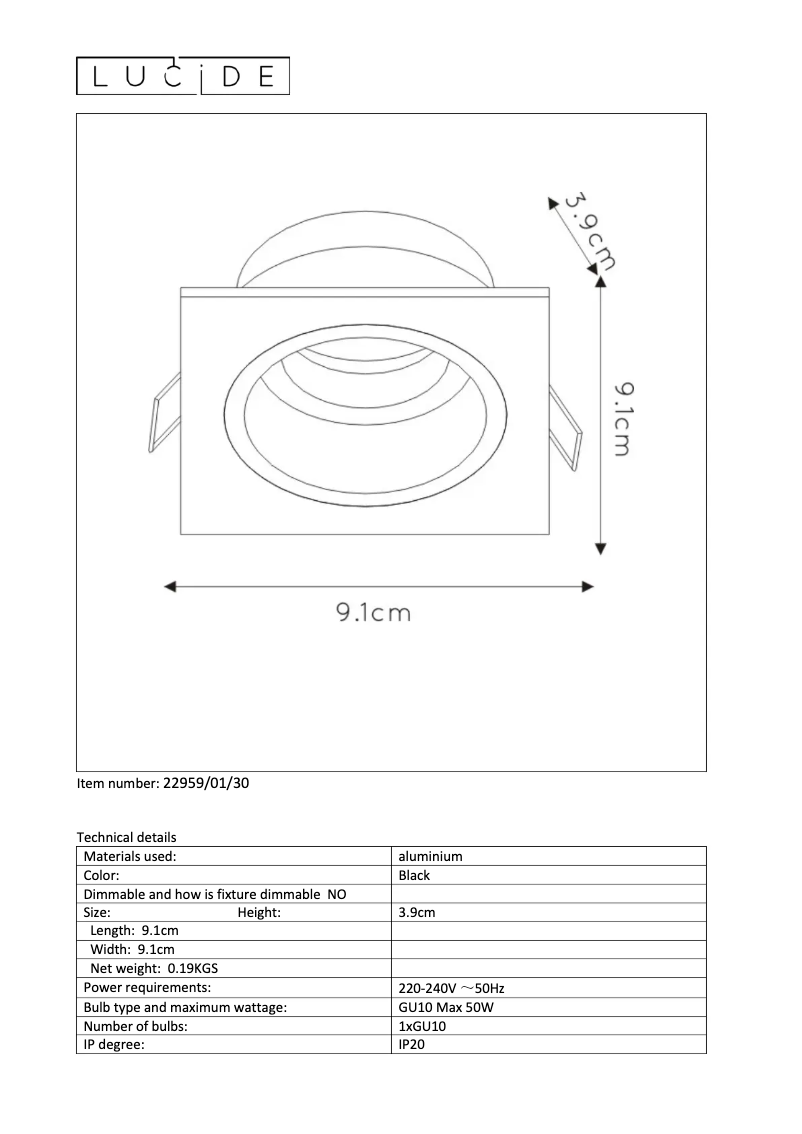 Imagen de la primera página del manual del dispositivo Embed 22959/01/30