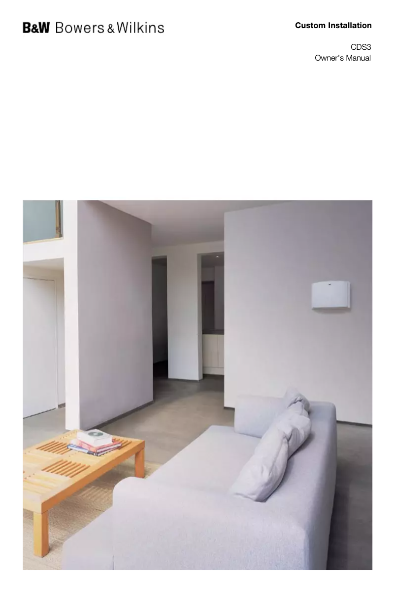 Página 1 del manual Manual de usuario Bowers & Wilkins CDS3