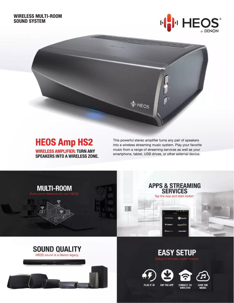 Página nº 1 - Ficha técnica Denon HEOS HS2