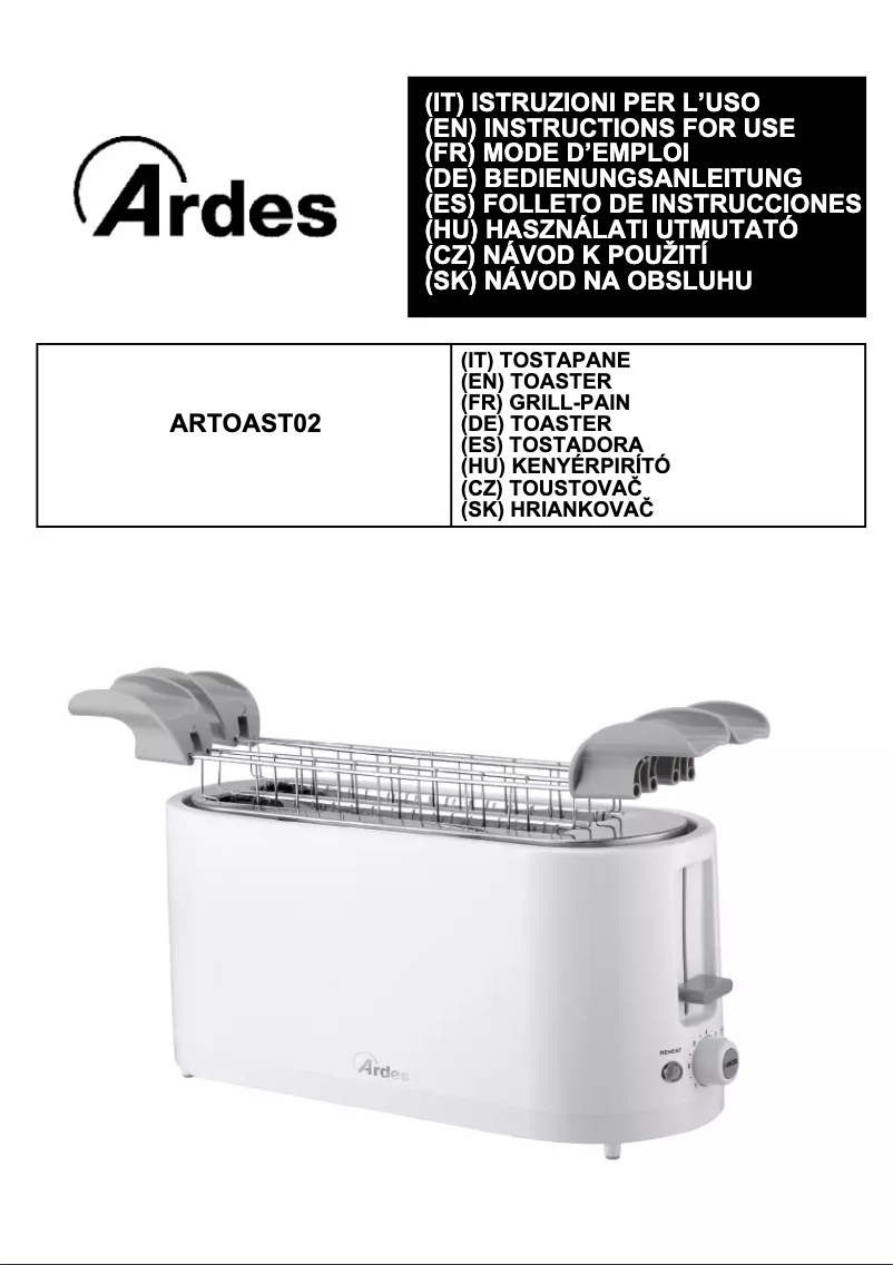 Página nº 1 - Manual de usuario Ardes Tosto Sleek Plus ARTOAST02