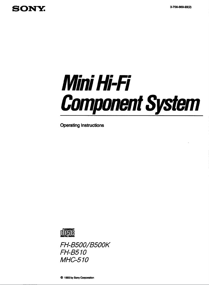 Imagen de la primera página del manual del dispositivo MHC-510