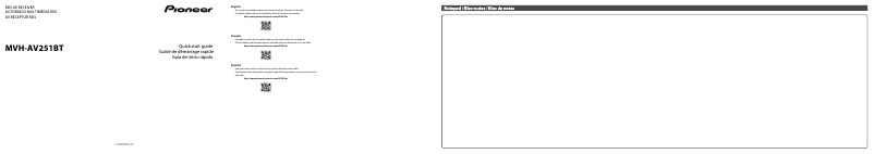 Imagen de la primera página del manual del dispositivo MVH-AV251BT