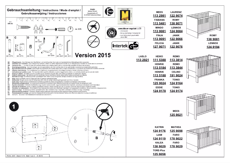 Imagen de la primera página del manual del dispositivo Laslo