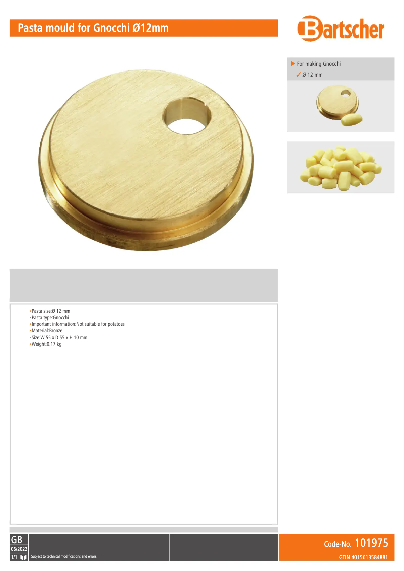 Página 1 del manual Manual de usuario Bartscher 101975