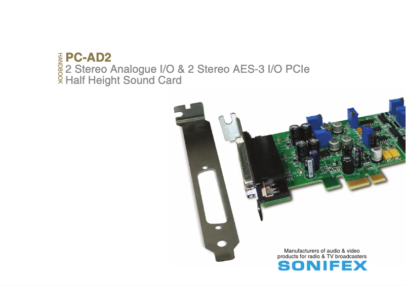 Imagen de la primera página del manual del dispositivo PC-AD2