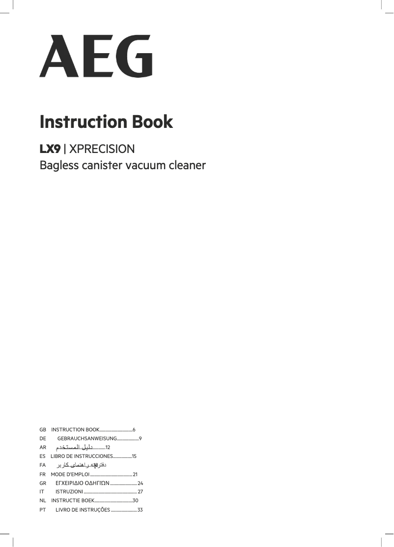 Imagen de la primera página del manual del dispositivo Xprecision LX9-3-MG