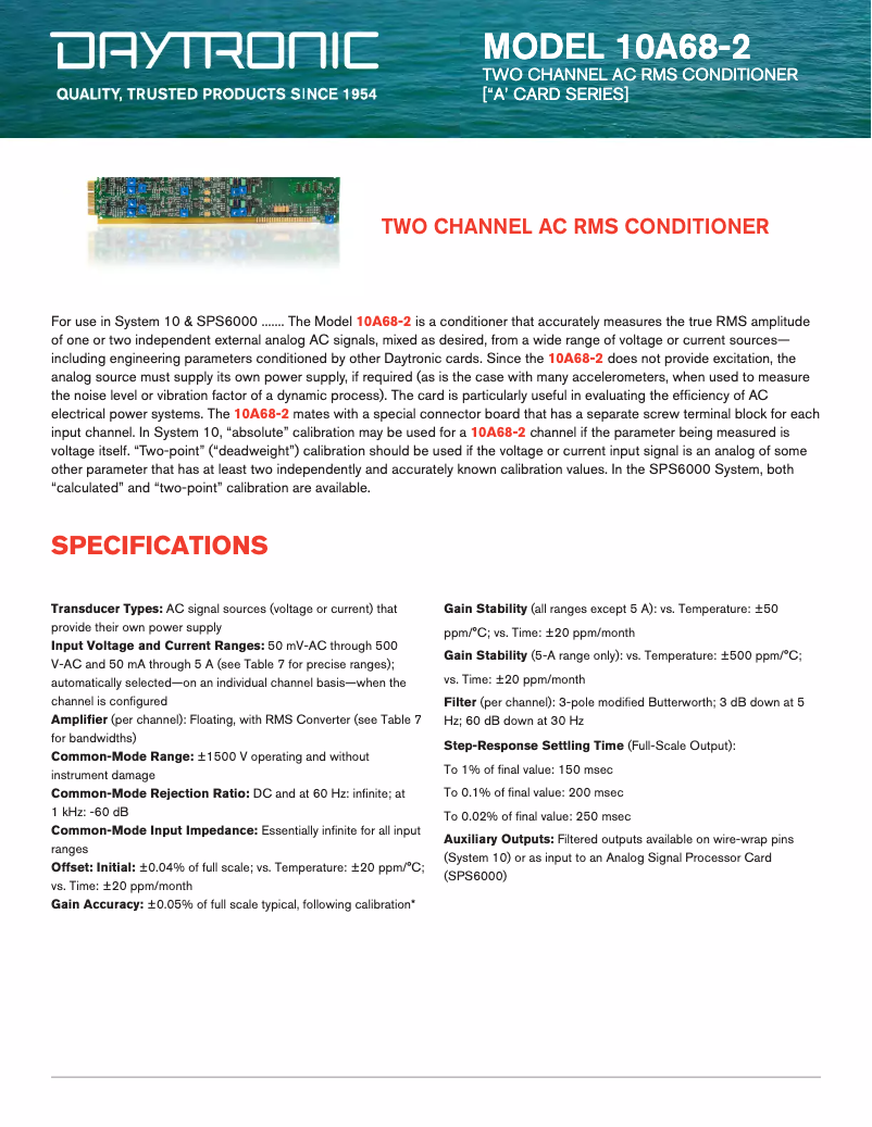 Imagen de la primera página del manual del dispositivo 10A68-2