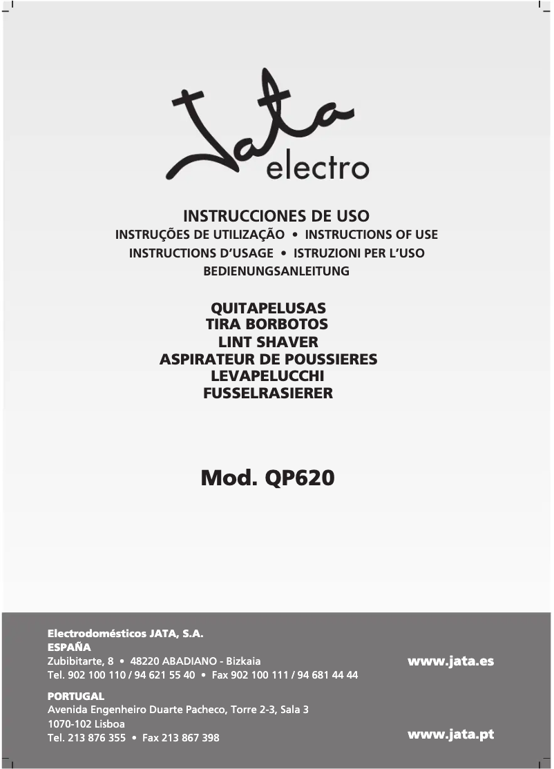 Página 1 del manual Manual de usuario Jata QP620