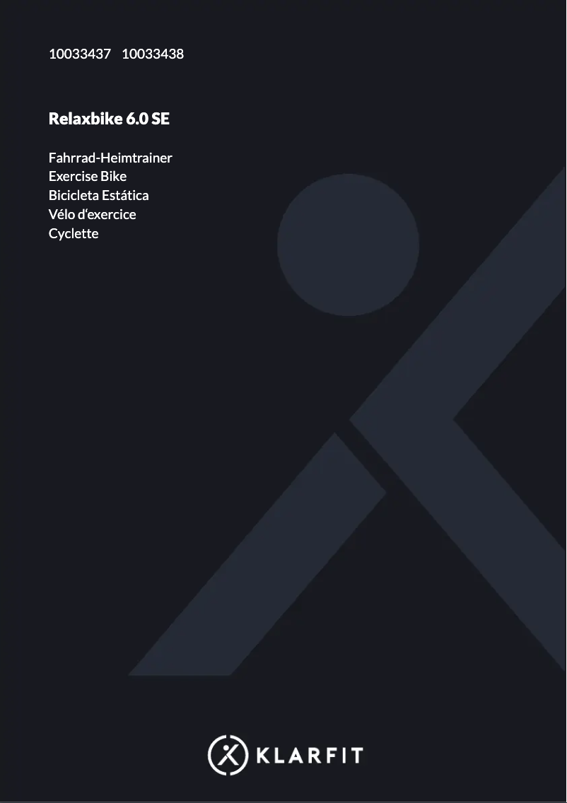 Imagen de la primera página del manual del dispositivo Relaxbike 6.0 SE