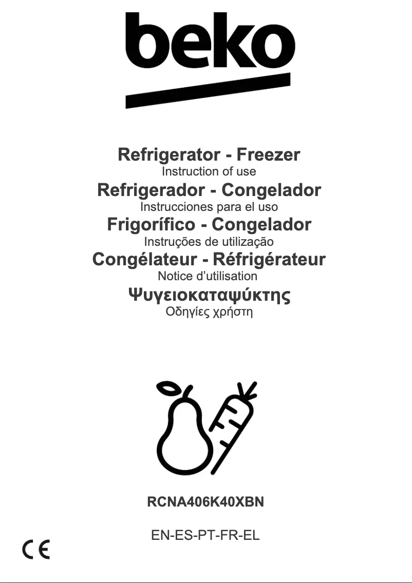 Imagen de la primera página del manual del dispositivo RCNA406K40XBN