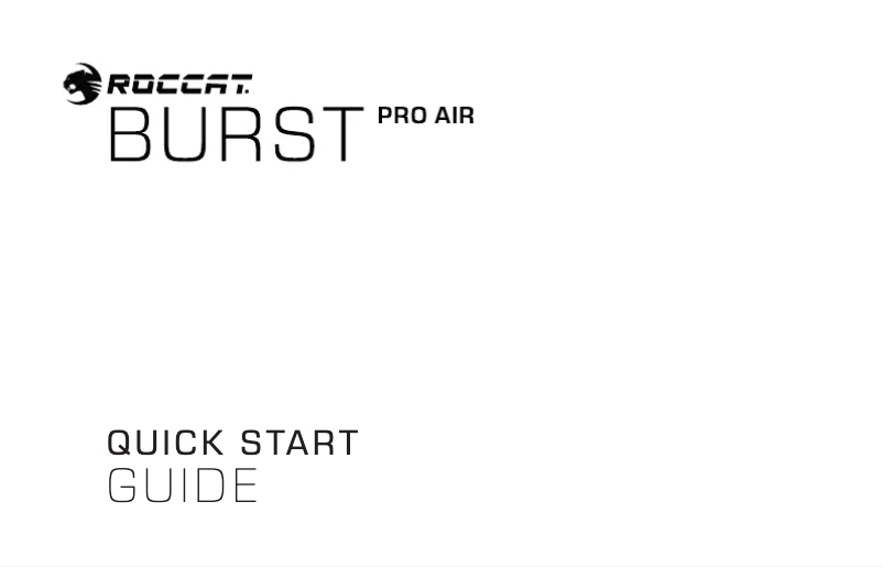 Imagen de la primera página del manual del dispositivo Burst Pro Air