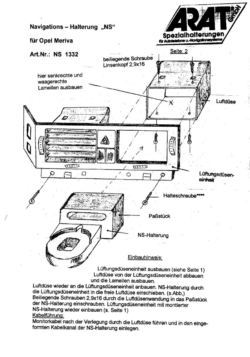 Imagen de la primera página del manual del dispositivo NS1332