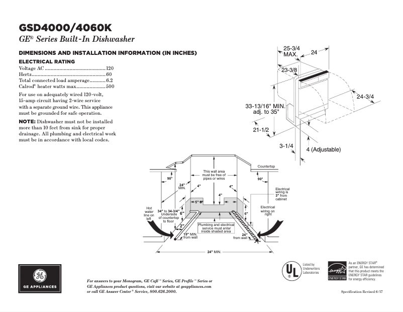 Imagen de la primera página del manual del dispositivo GSD4060KSS