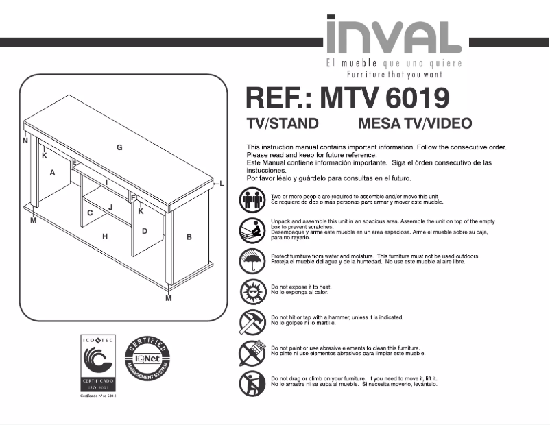 Imagen de la primera página del manual del dispositivo MTV-6019