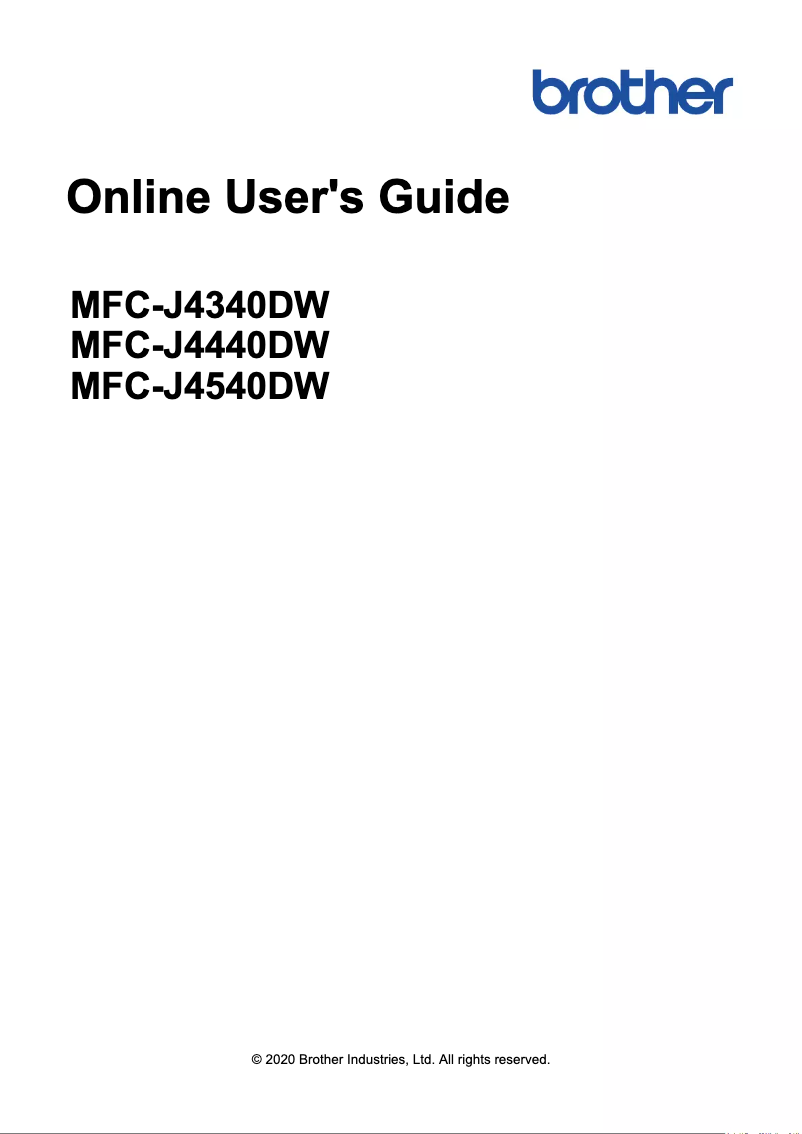 Imagen de la primera página del manual del dispositivo MFC-J4350DW