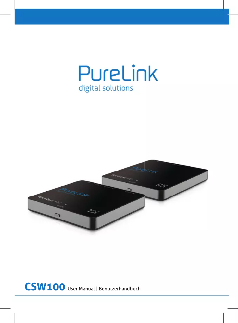 Página 1 del manual Manual de usuario PureLink CSW100