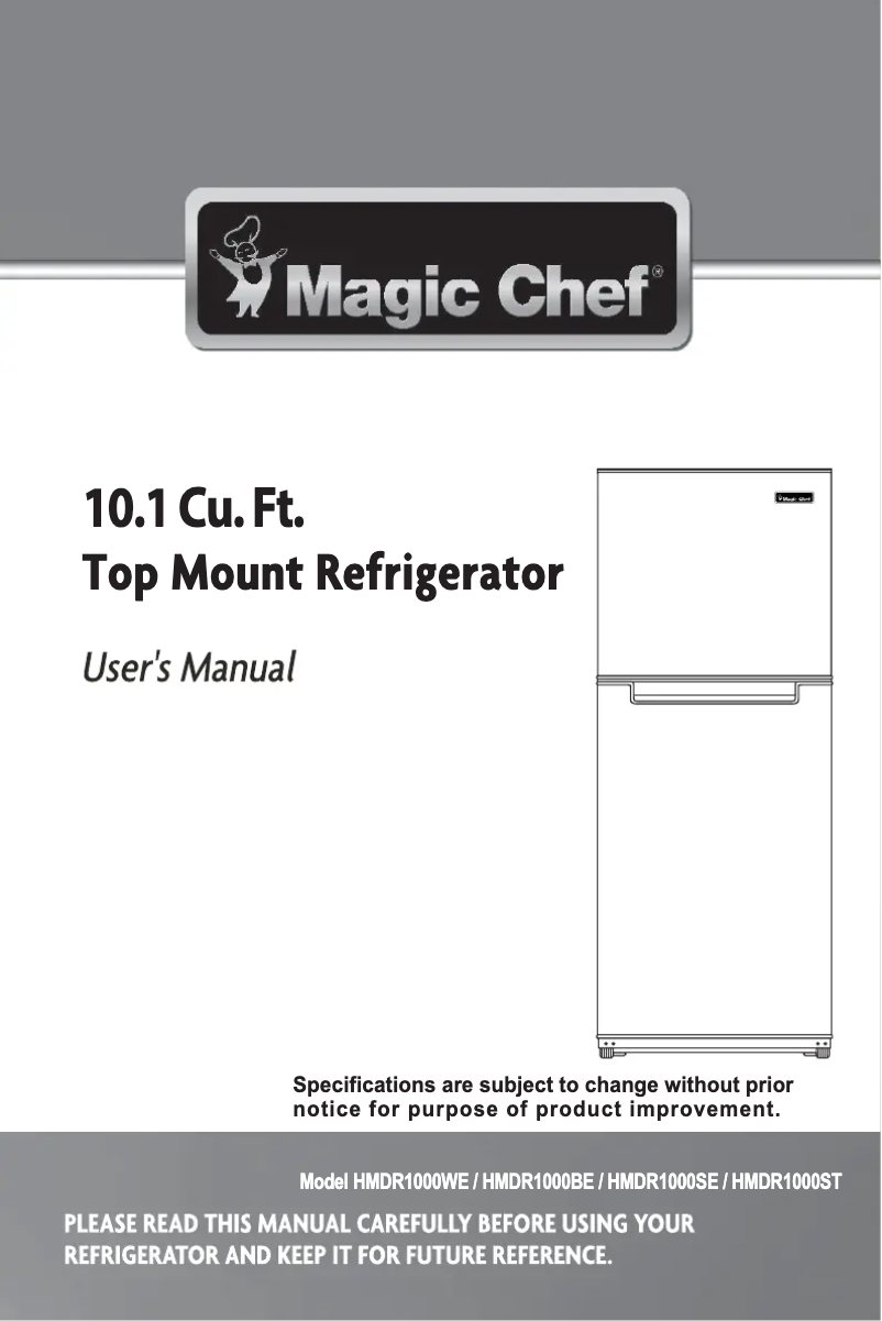 Página 1 del manual Manual de usuario Magic Chef HMDR1000ST
