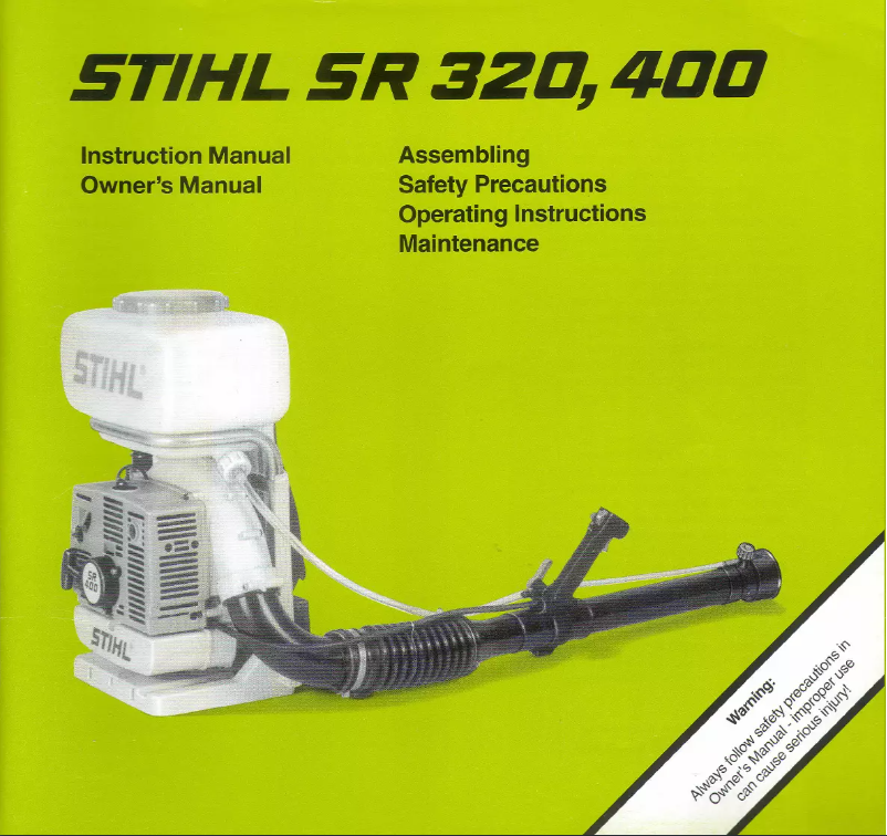 Imagen de la primera página del manual del dispositivo SR 320