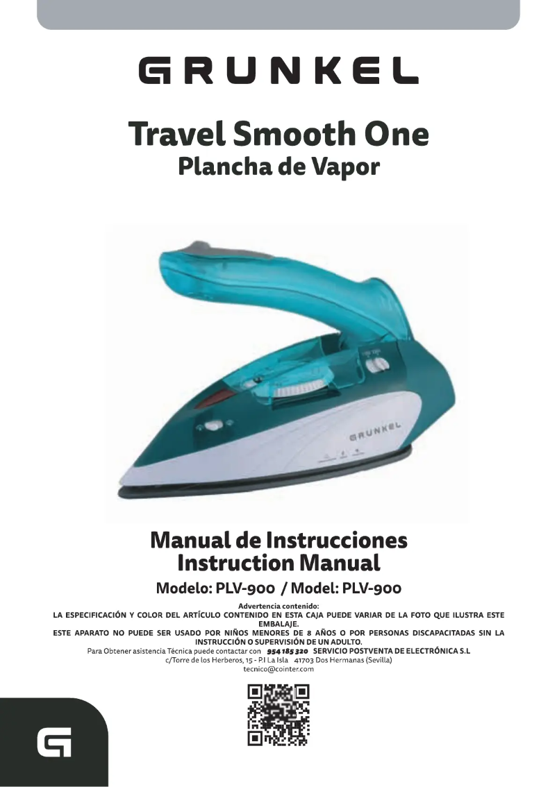 Página 1 del manual Manual de usuario Grunkel PLV-900