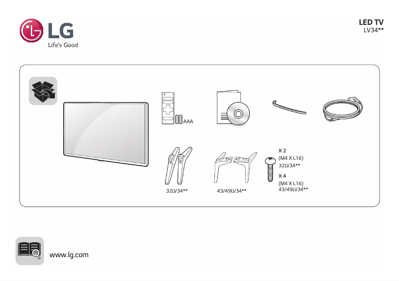 Página nº 1 - Manual de usuario LG 43LV340HLA