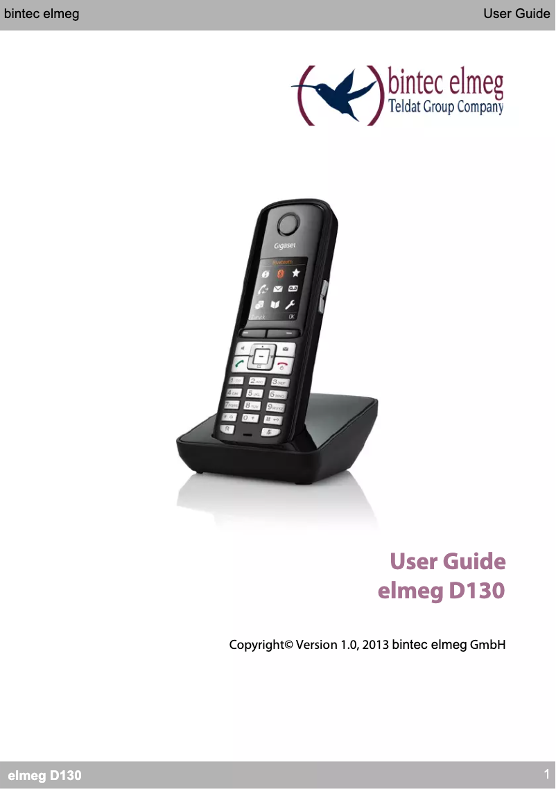 Imagen de la primera página del manual del dispositivo D130