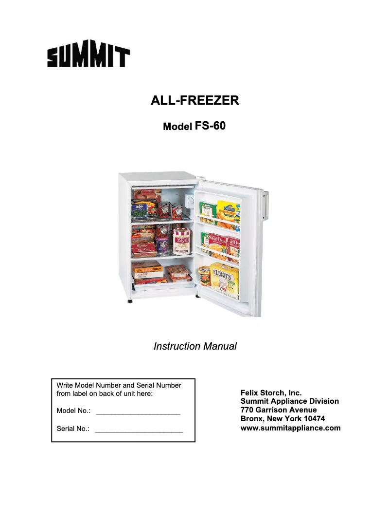 Página 1 del manual Manual de usuario Summit FS60
