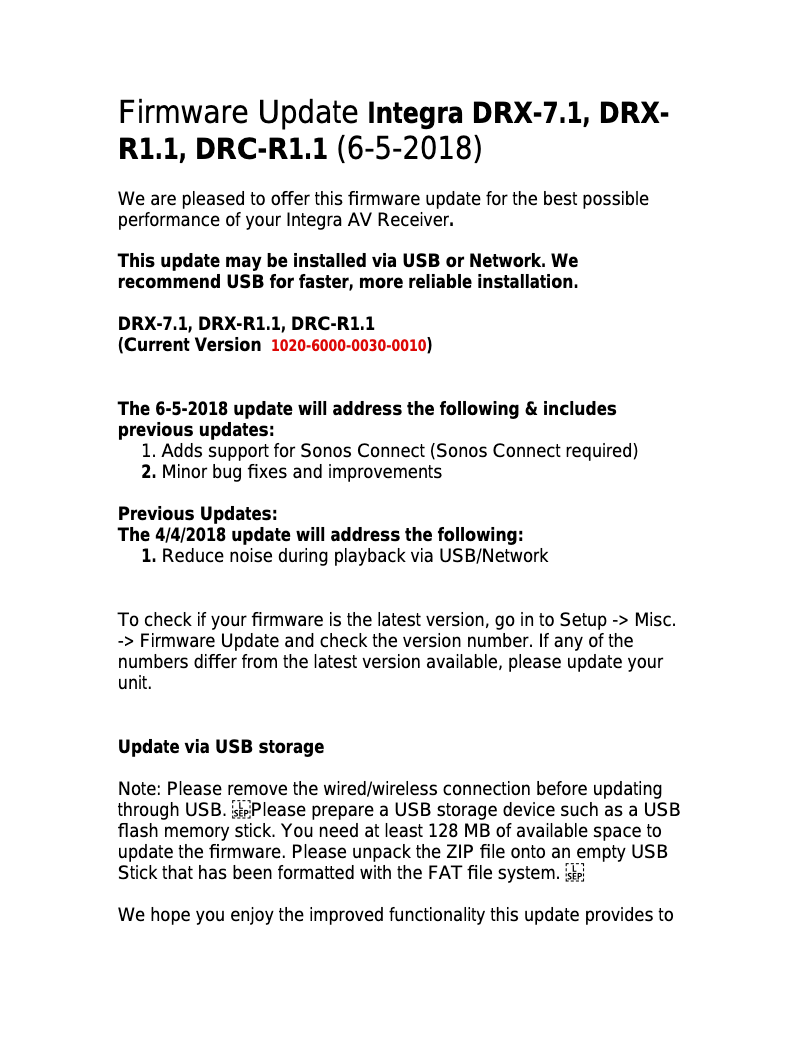 Página 1 del manual Instrucciones / montaje Integra DRX-7.1