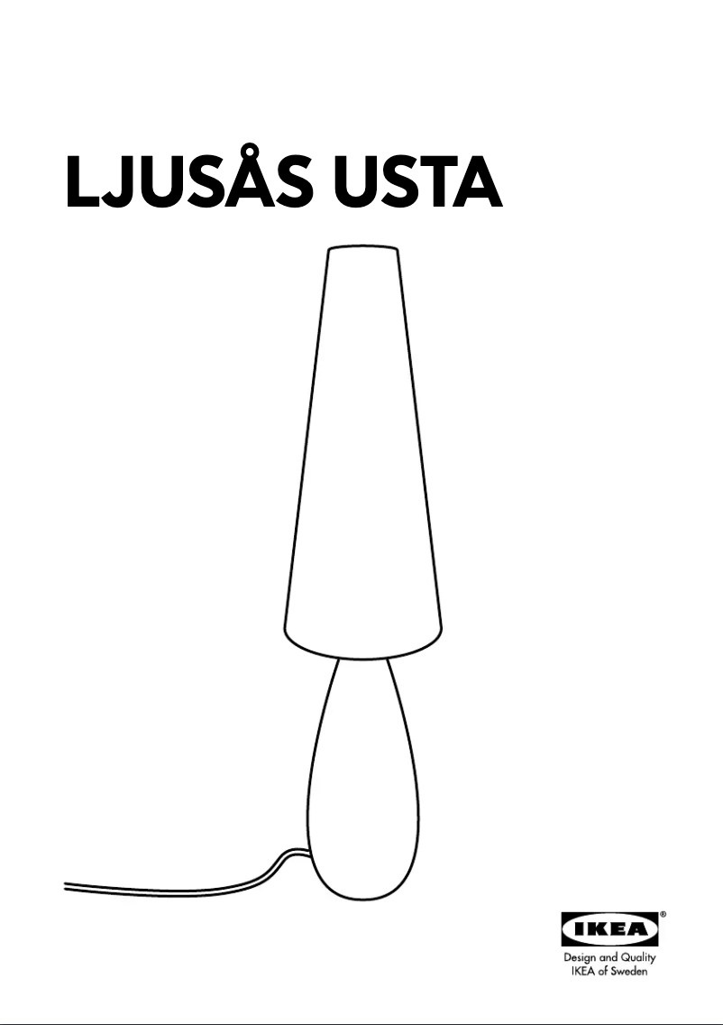 Página 1 del manual Manual de usuario Ikea LJUSAS USTA