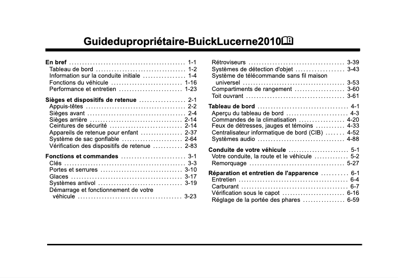 Imagen de la primera página del manual del dispositivo Lucerne (2010)