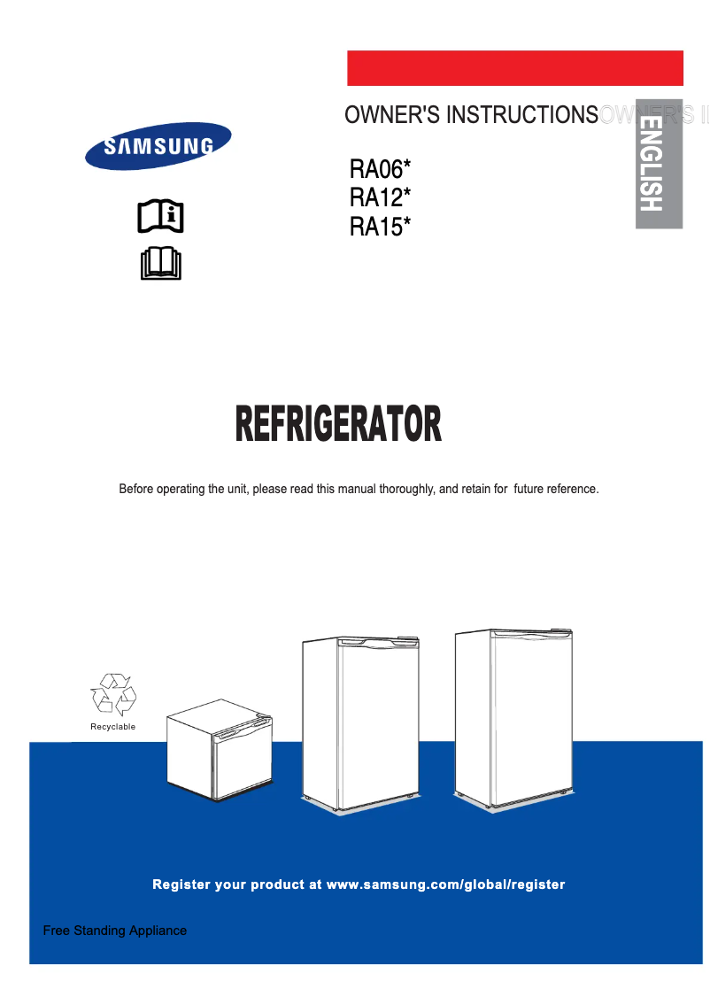 Página 1 del manual Manual de usuario Samsung RA15CCSWQN