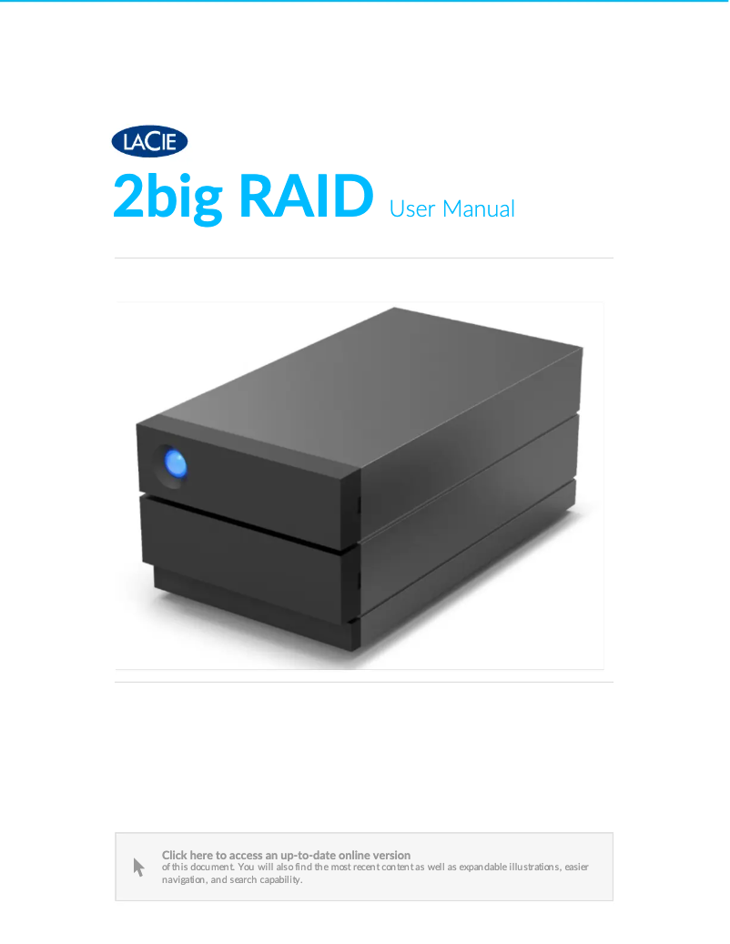 Imagen de la primera página del manual del dispositivo 2big RAID
