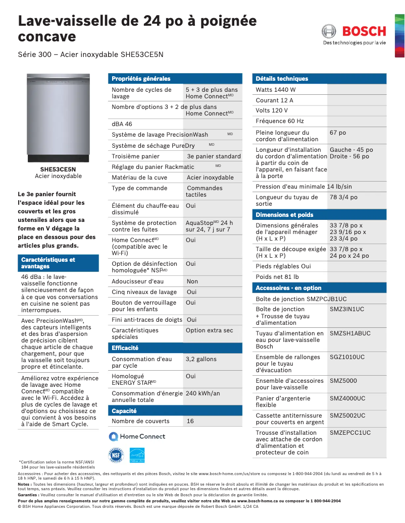 Imagen de la primera página del manual del dispositivo SHE53CE5N
