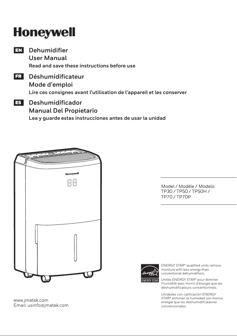 Página 1 del manual Manual de uso y mantenimiento Honeywell TP30WK