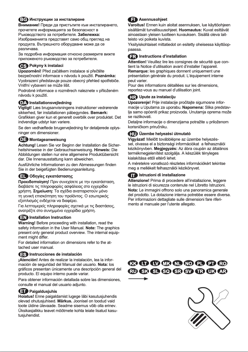 Imagen de la primera página del manual del dispositivo EUE9000X1