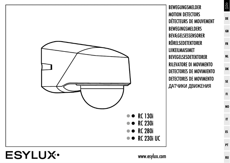 Imagen de la primera página del manual del dispositivo RC 230i UC