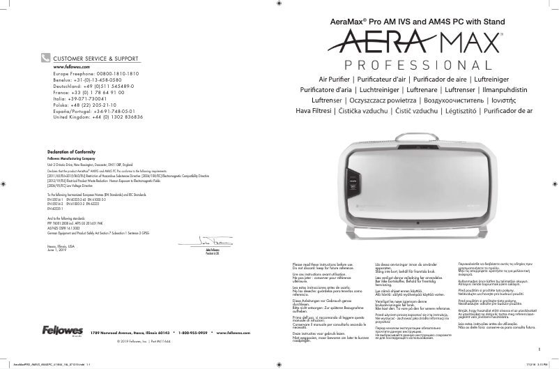 Imagen de la primera página del manual del dispositivo AeraMax Pro AM 4S