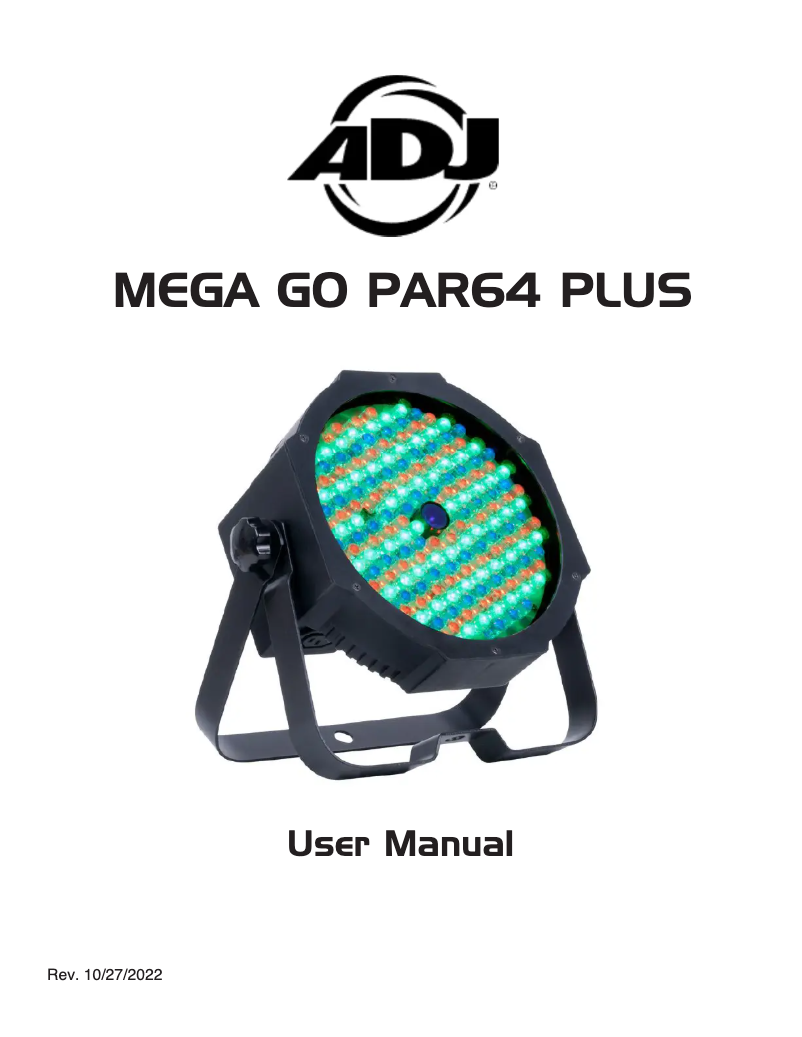 Página 1 del manual Manual de usuario Adj Mega Go Par64 Plus