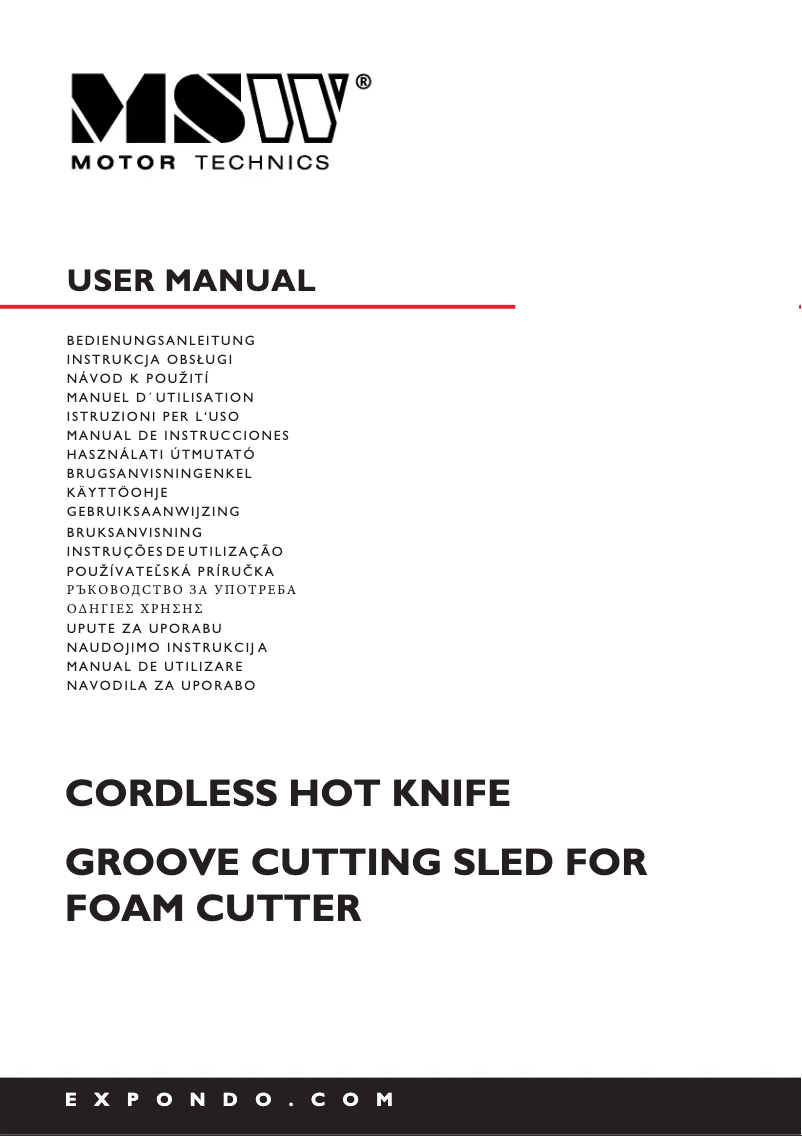 Imagen de la primera página del manual del dispositivo MSW-ISU-STYRO AQ