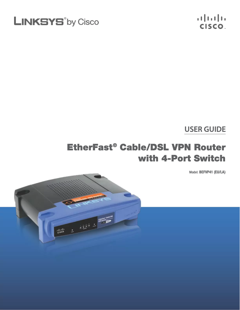 Página 1 del manual Manual de usuario Linksys BEFVP41