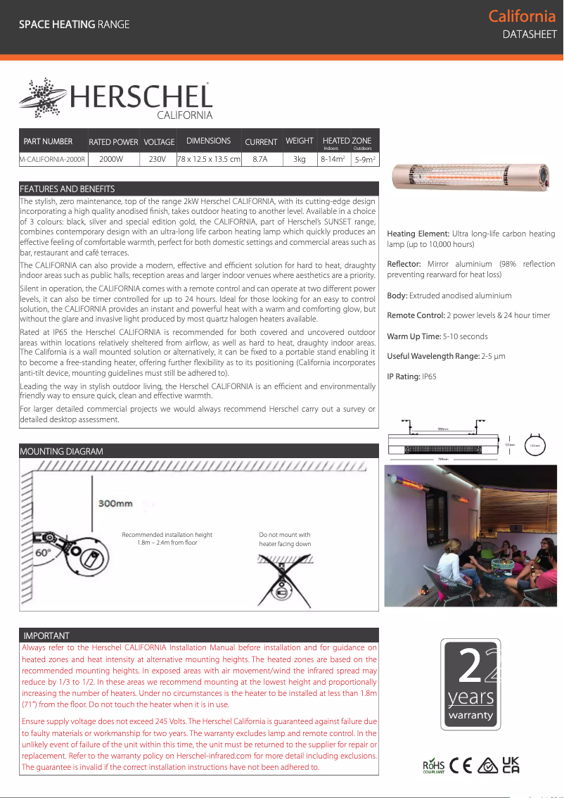 Imagen de la primera página del manual del dispositivo California