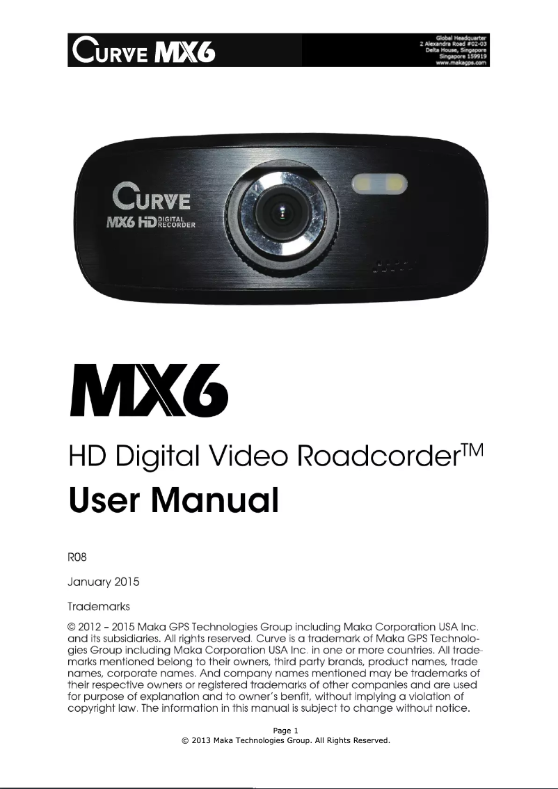 Imagen de la primera página del manual del dispositivo MX6