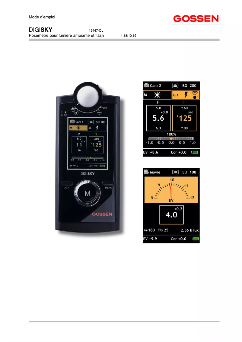 Imagen de la primera página del manual del dispositivo Digisky