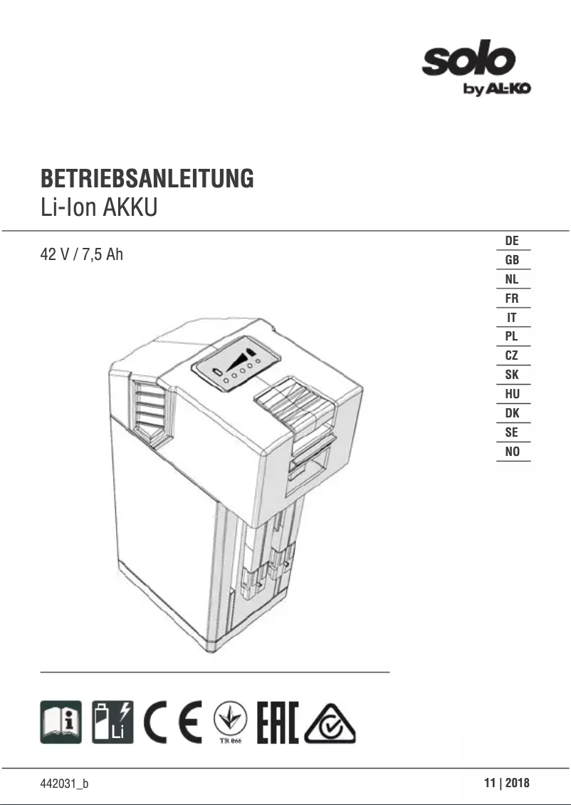 Página 1 del manual Manual de usuario Solo HT 4245