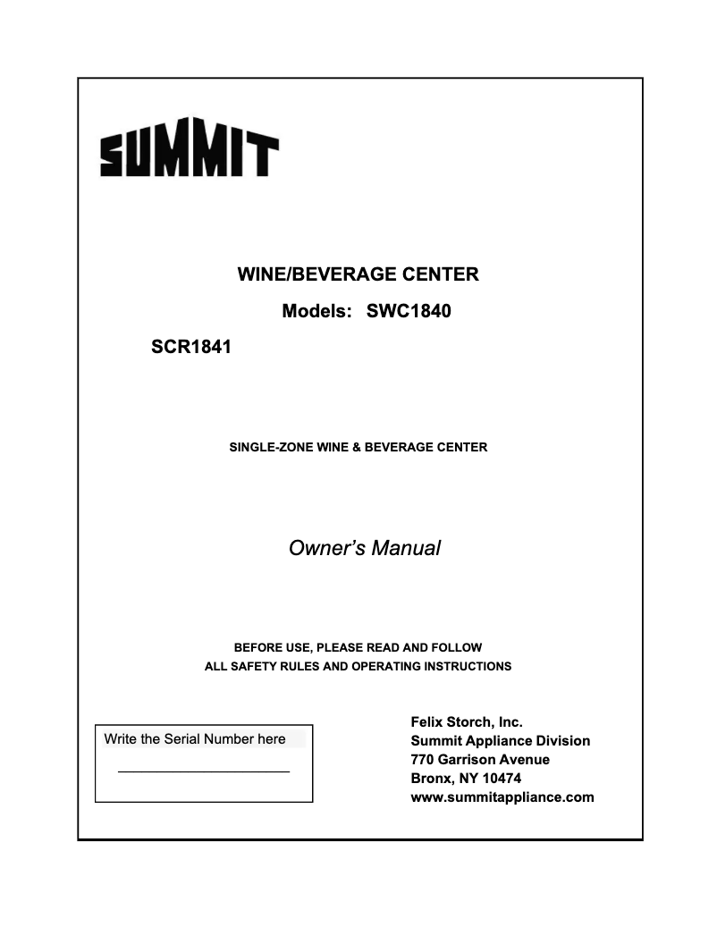 Imagen de la primera página del manual del dispositivo SCR1841