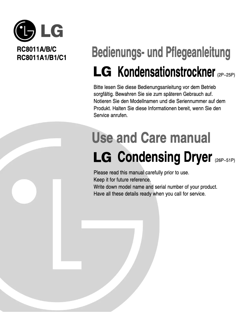 Imagen de la primera página del manual del dispositivo RC8011C