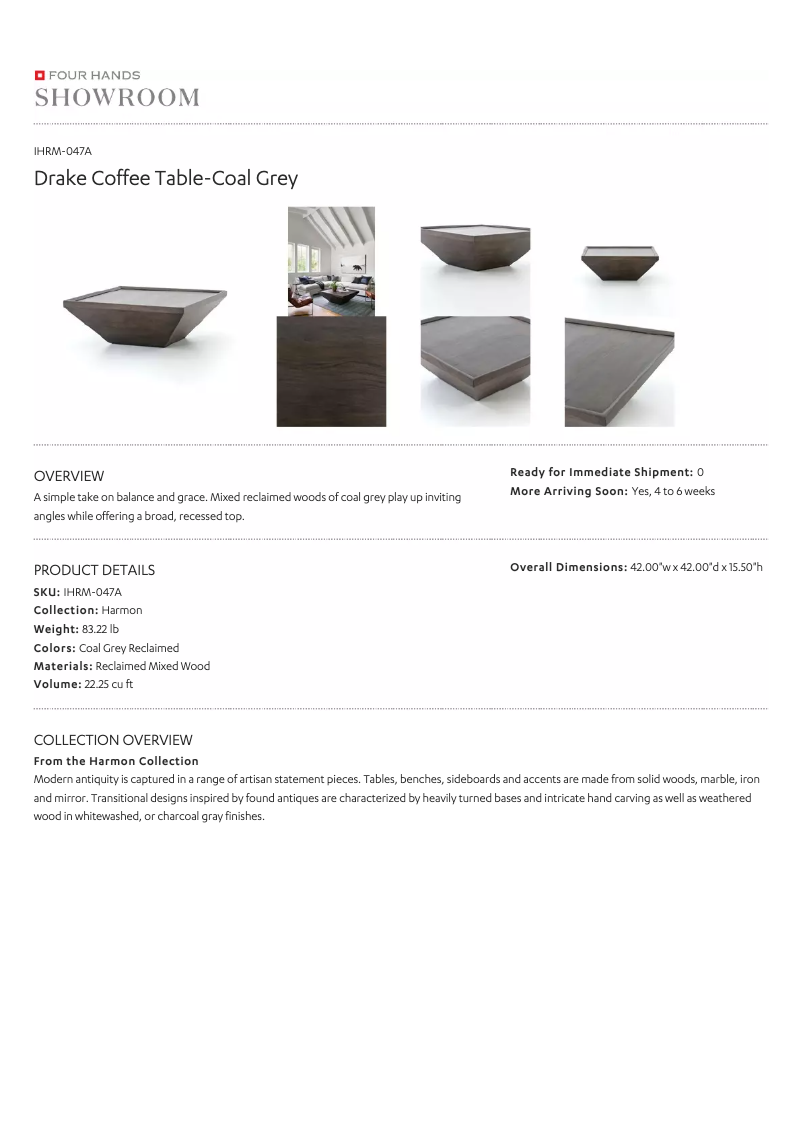 Página 1 del manual Manual de usuario Four Hands IHRM-047A