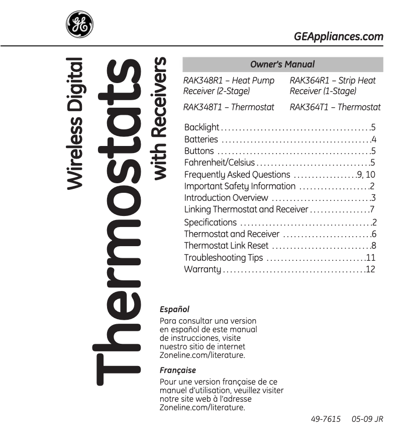Imagen de la primera página del manual del dispositivo RAK364T1