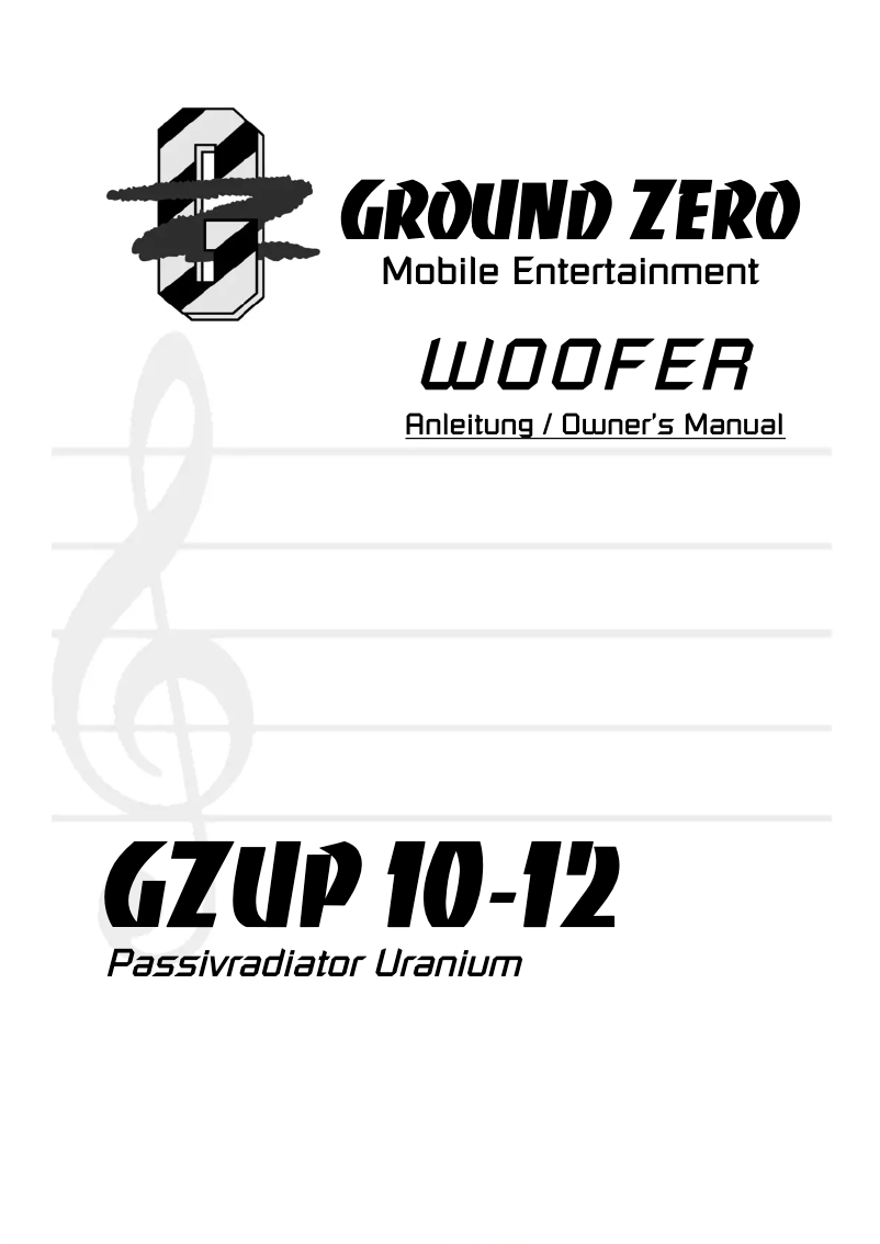 Página 1 del manual Manual de usuario Ground Zero GZUP 10