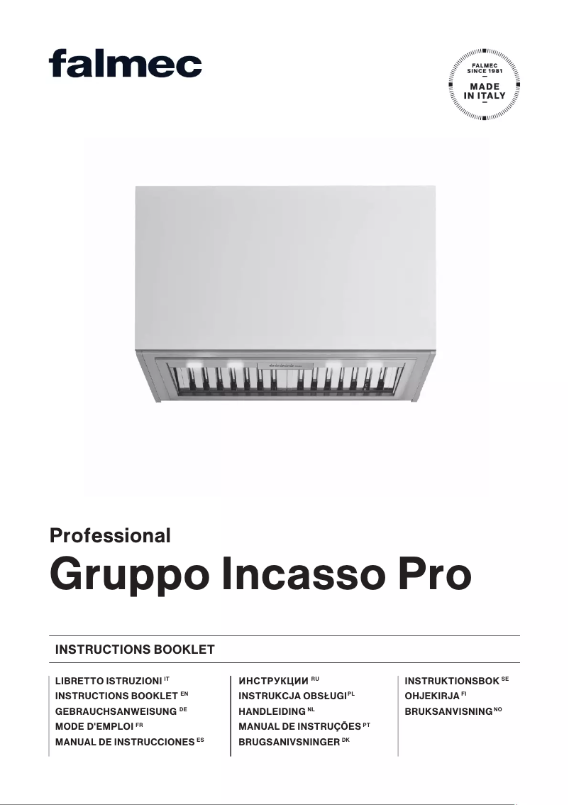Imagen de la primera página del manual del dispositivo Gruppo Incasso Pro