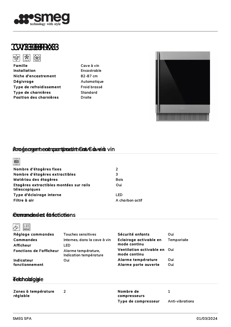 Imagen de la primera página del manual del dispositivo CVI338RX3
